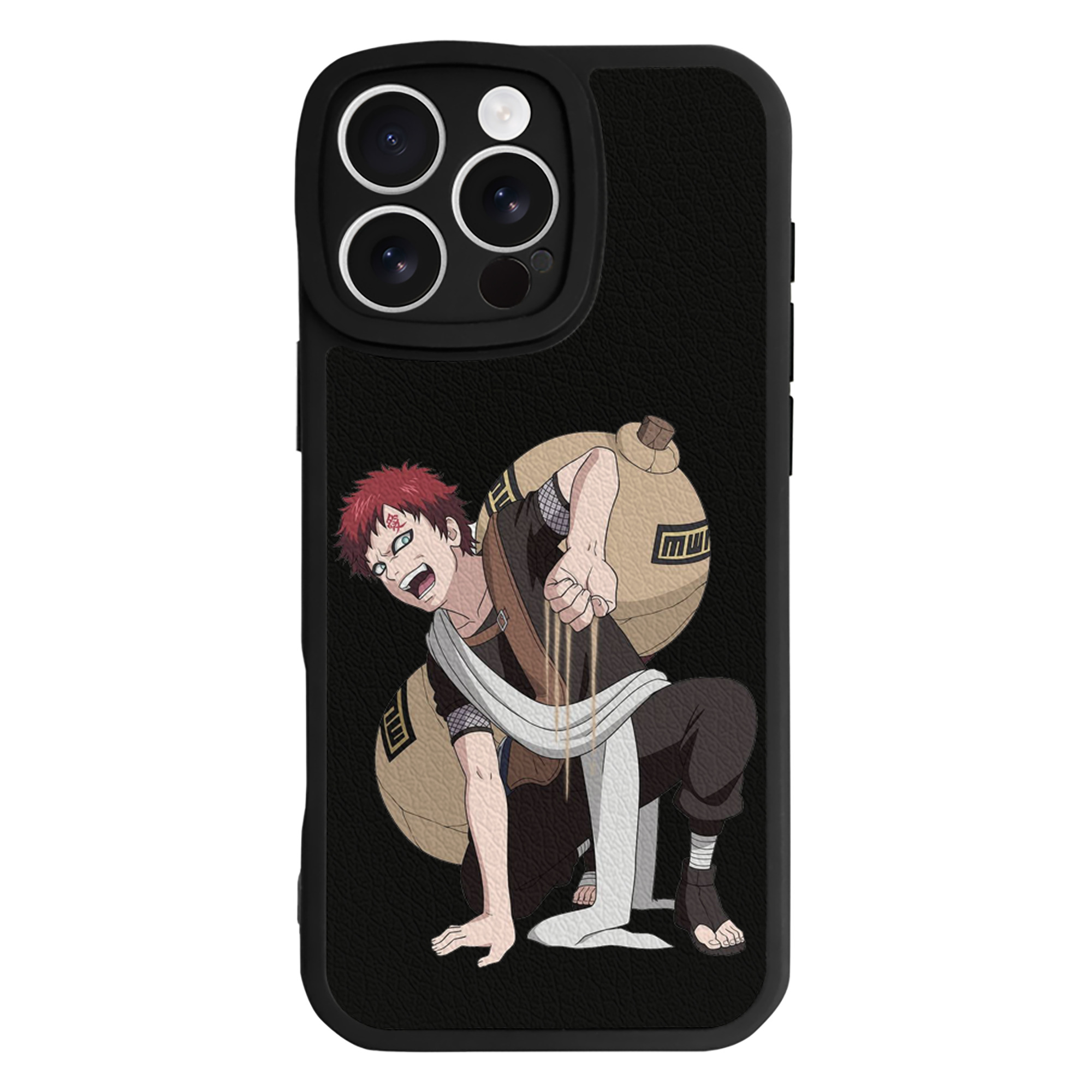 （画像用） NARUTO -ナルト- ガアラ Gaara 【iPhone 16シリーズ対応】シリコンスマホケース（レザー調） 材質：シリコン